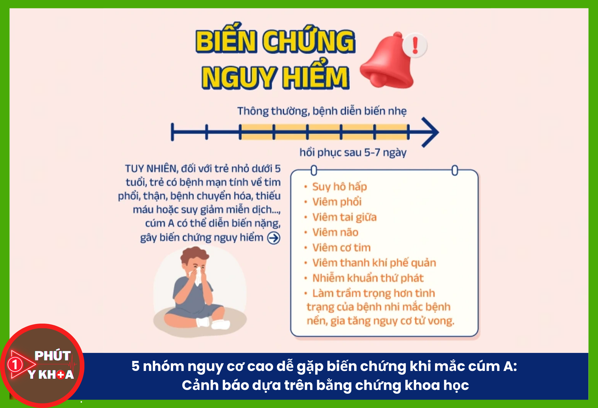 5 nhóm nguy cơ cao dễ gặp biến chứng khi mắc cúm A: Cảnh báo dựa trên bằng chứng khoa học theo dõi sát sao triệu chứng ở các nhóm nguy cơ là biện pháp thiết yếu để giảm biến chứng nặng và tử vong.