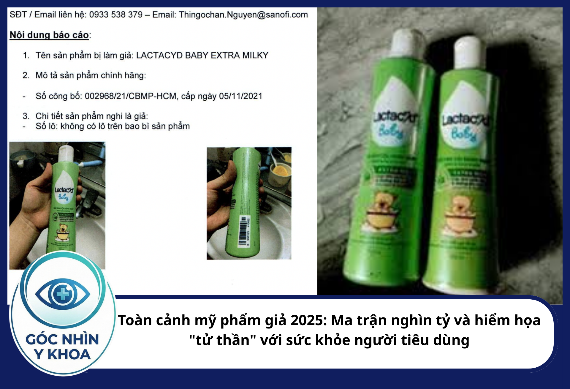 Cục Quản lý Dược đề nghị Sở Y tế các tỉnh, thành phố điều tra, truy xuất nguồn gốc sản phẩm Lactacyd Baby Extra Milky bị làm giả.