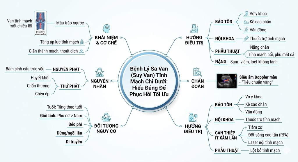 Bệnh Lý Sa Van (Suy Van) Tĩnh Mạch Chi Dưới -Hiểu Đúng Để Phục Hồi Tối Ưu Benh Ly Sa Van Suy Van Tinh Mach Chi Duoi 1