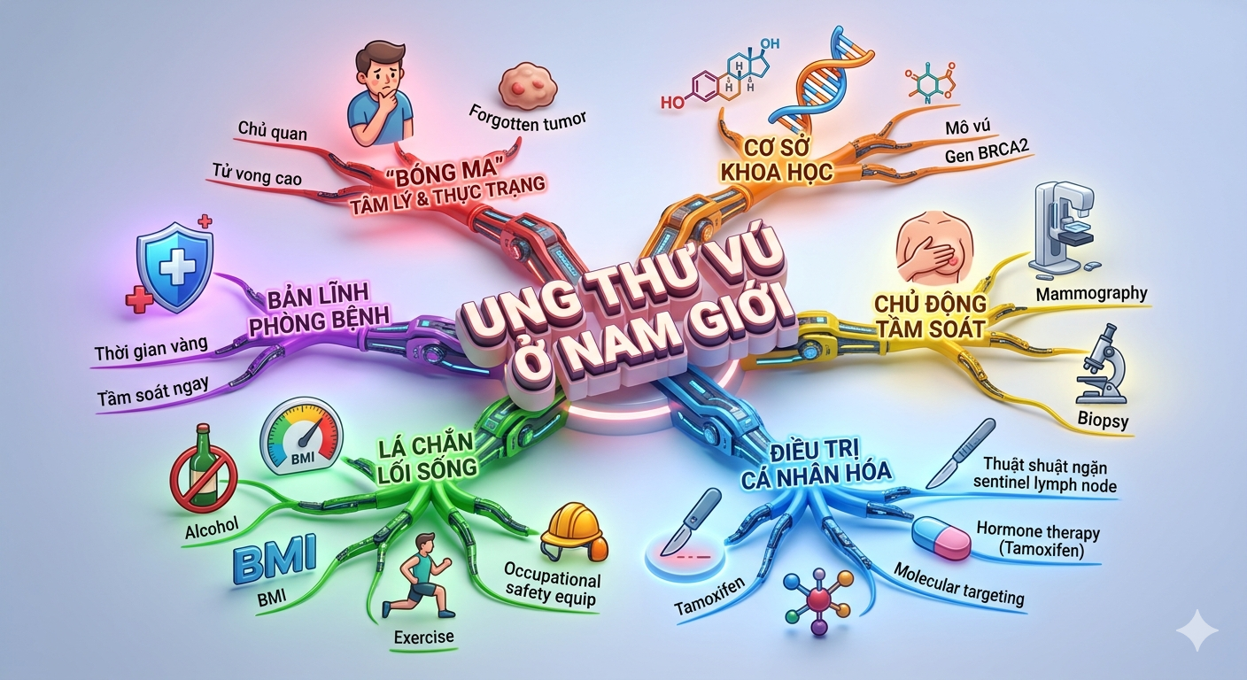 Ung Thư Vú Ở Nam Giới: Khi Sự Chủ Quan Trở Thành "Cửa Tử" Cho Phái Mạnh Gemini Generated Image 623f6q623f6q623f