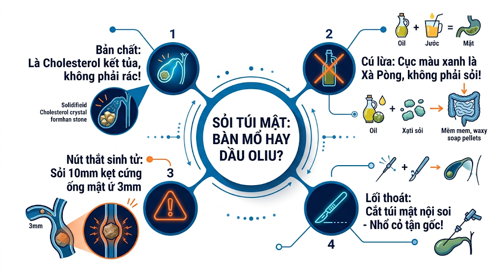 Sỏi túi mật và cú lừa "tẩy sỏi tự nhiên": Khi bàn mổ ngoại khoa là lối thoát an toàn nhất image 17